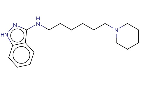 1H-INDAZOL-3-AMINE, N-(6-(1-PIPERIDINYL)HEXYL)-